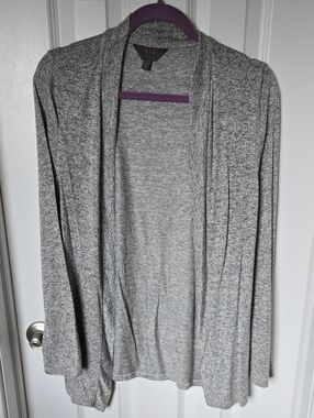 Mix by 41 Hawthorn Heather Gray Open Front Draped Cardigan